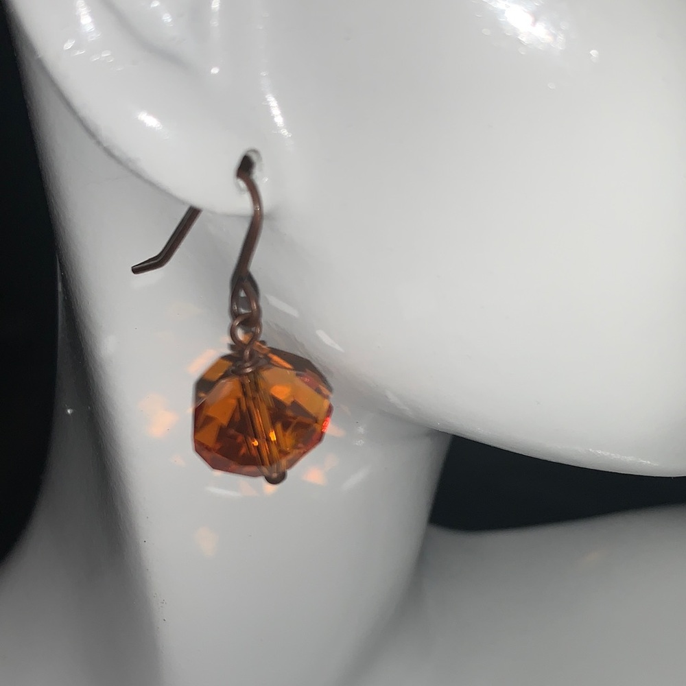 Pulse Radiant orange faceted Earrings